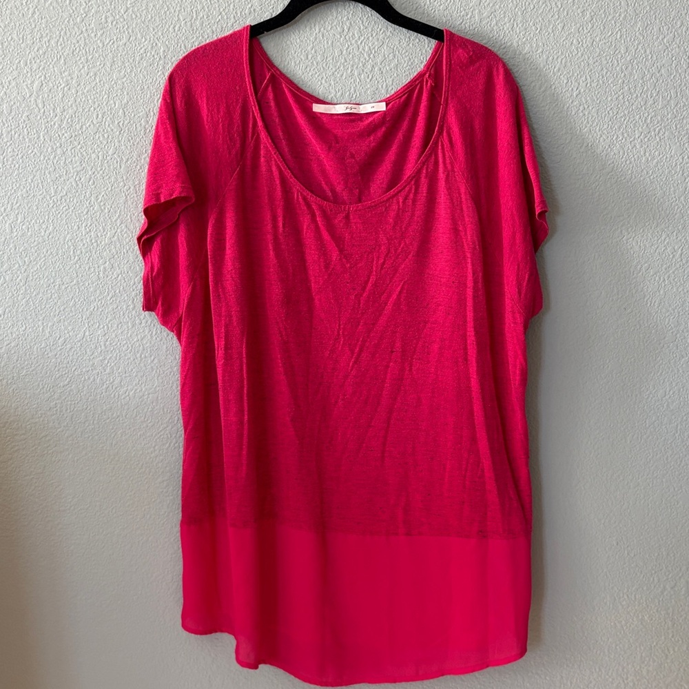 Gibson Fuchsia Short Sleeve Top